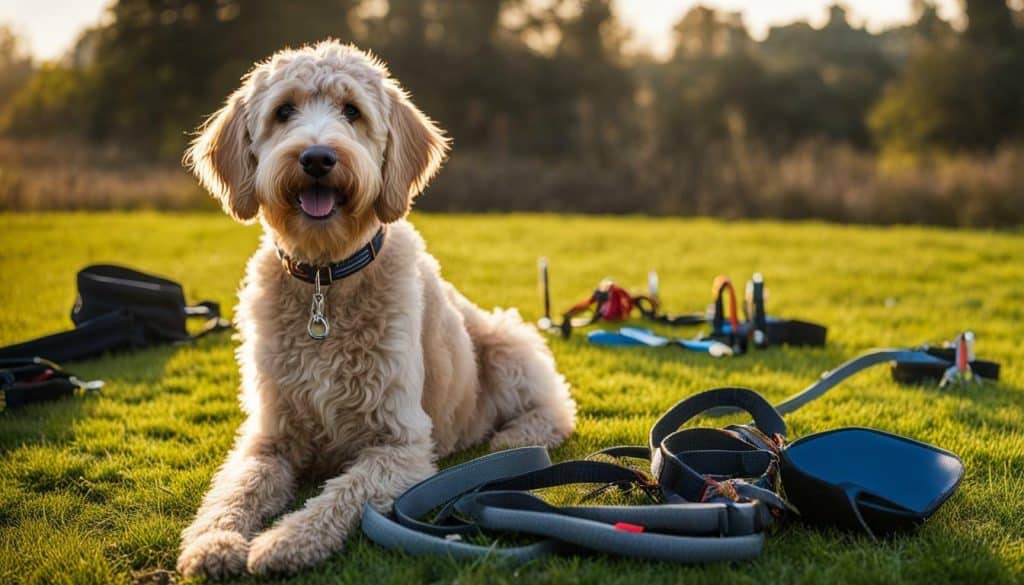 blonde labradoodle