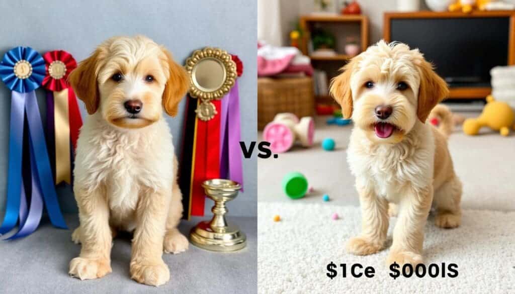 prijsverschillen labradoodle met stamboom en zonder stamboom
