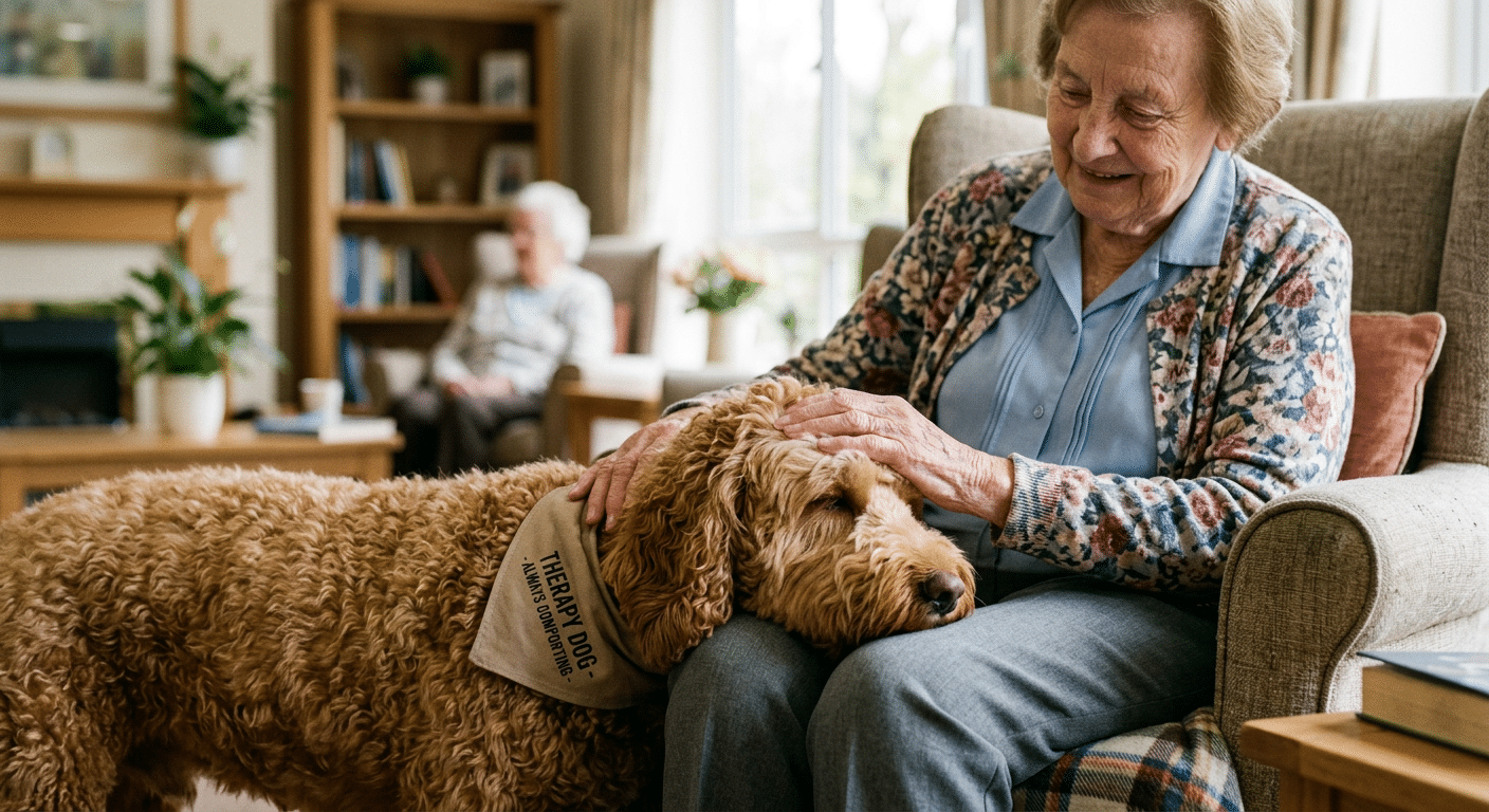 Cobberdog als therapiehond bij ouderen