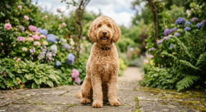 F1B labradoodle met zachte golvende fleece vacht