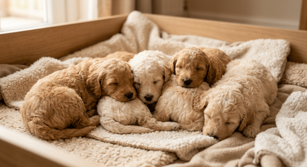 Nestje labradoodle puppies bij fokker
