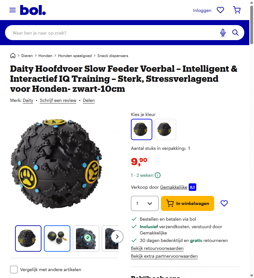 Daity Slow Feeder Voerbal - Labradoodle